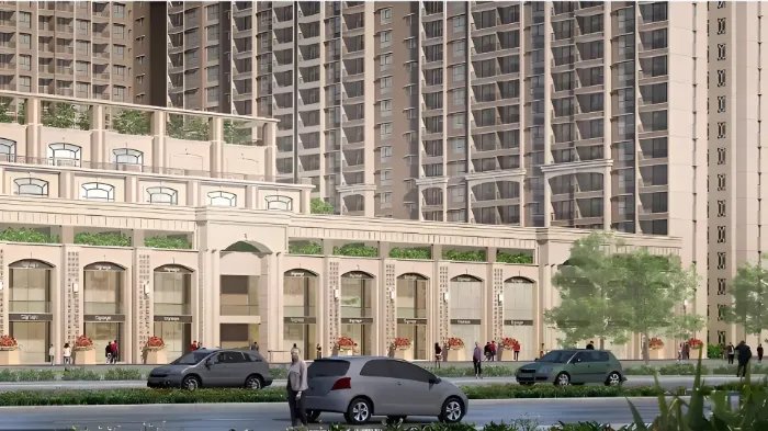 The Greenfront balcony view at K Raheja Vistas